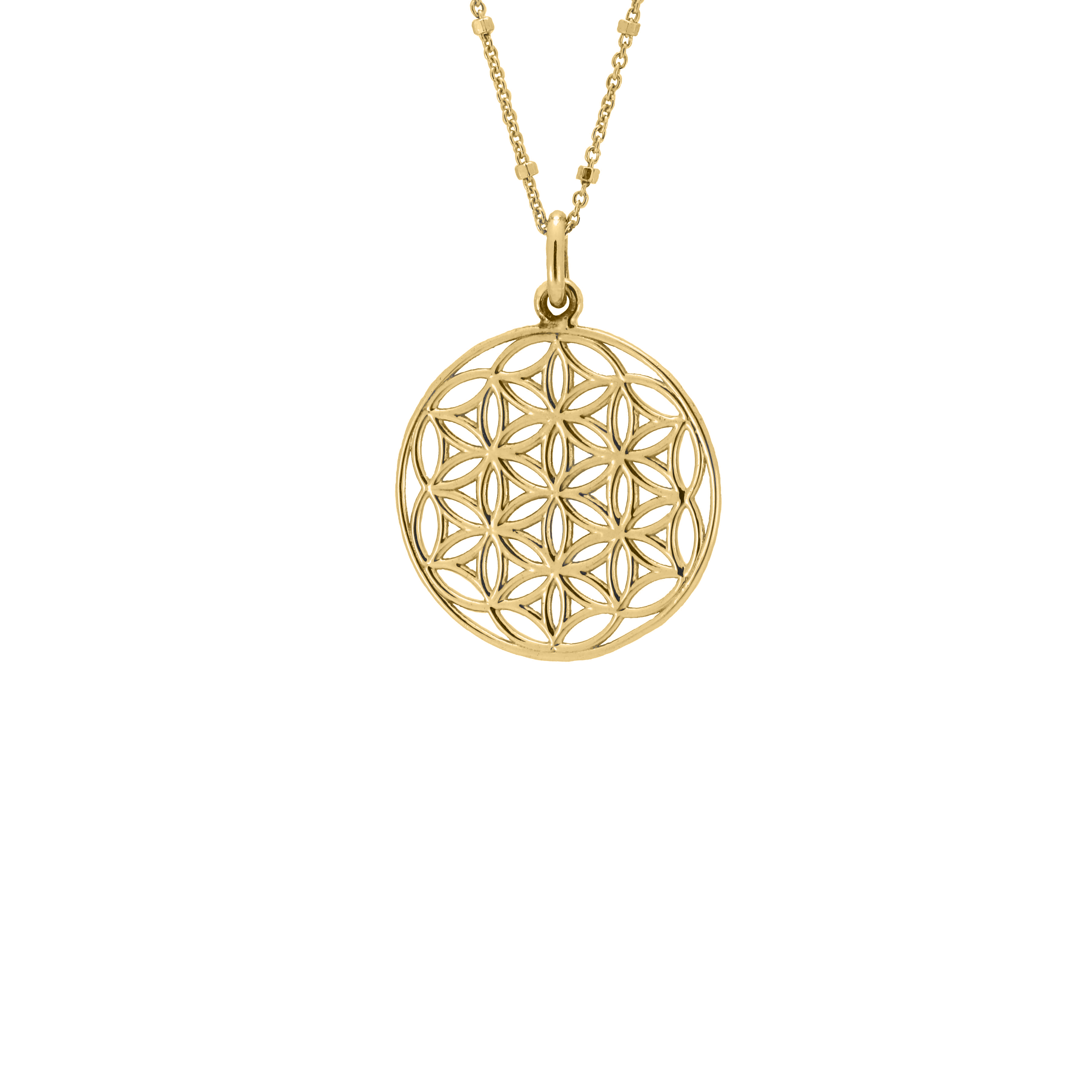 14K Solid Gold Flower of Life Pendant KABARTSY buy your Jewelry