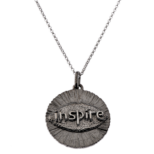 I Inspire Silver Necklace - Kabartsy