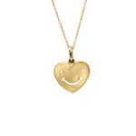 Mini 14K Gold Beaming Heart - Kabartsy