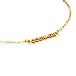 Courage Gold Necklace - Kabartsy