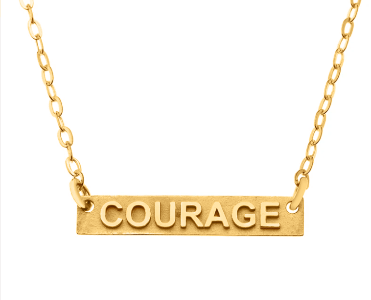 Courage Gold Necklace - Kabartsy