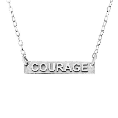 Courage Silver Necklace - Kabartsy