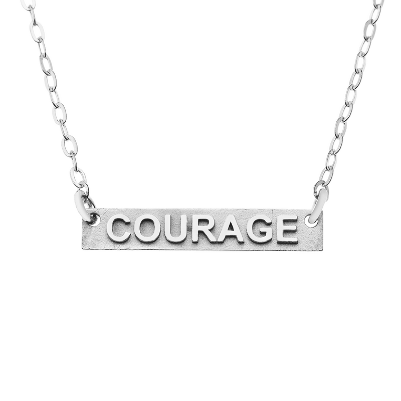 Courage Silver Necklace - Kabartsy
