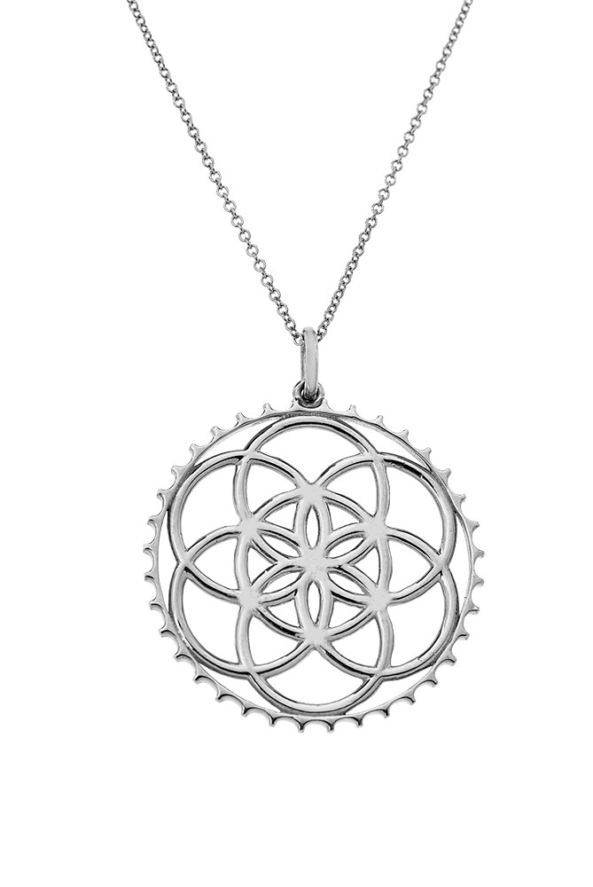 14K Solid Seed of Life Pendant - Kabartsy