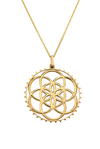 14K Solid Seed of Life Pendant - Kabartsy