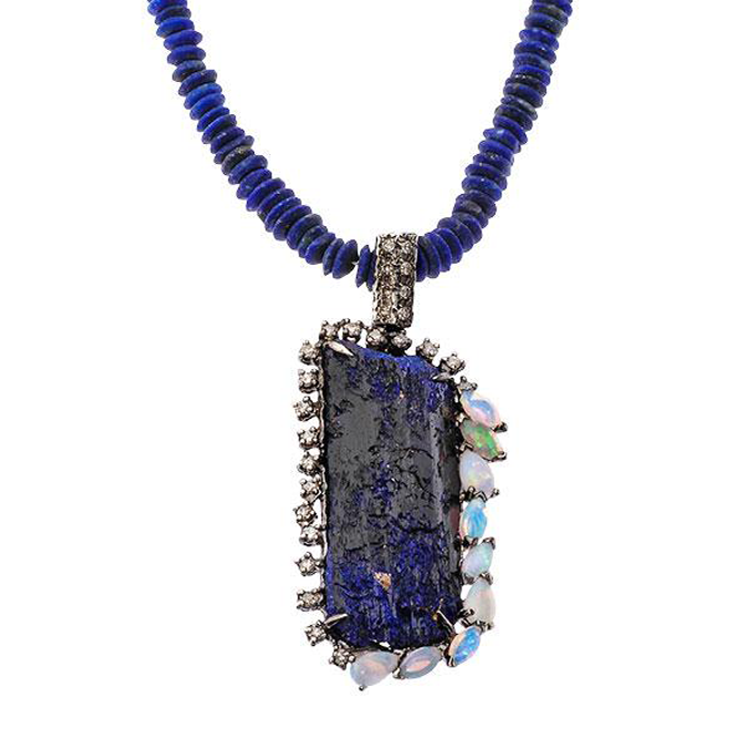 Eclectic Pillar Silver Necklace - Kabartsy