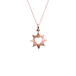 Mini 14K Solid Gold Gleaming Heart Necklace - Kabartsy