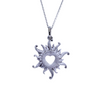 Mini Sterling Silver Blazing Love Necklace - Kabartsy