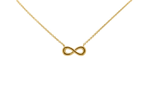 14K Solid Infinity Necklace - Kabartsy